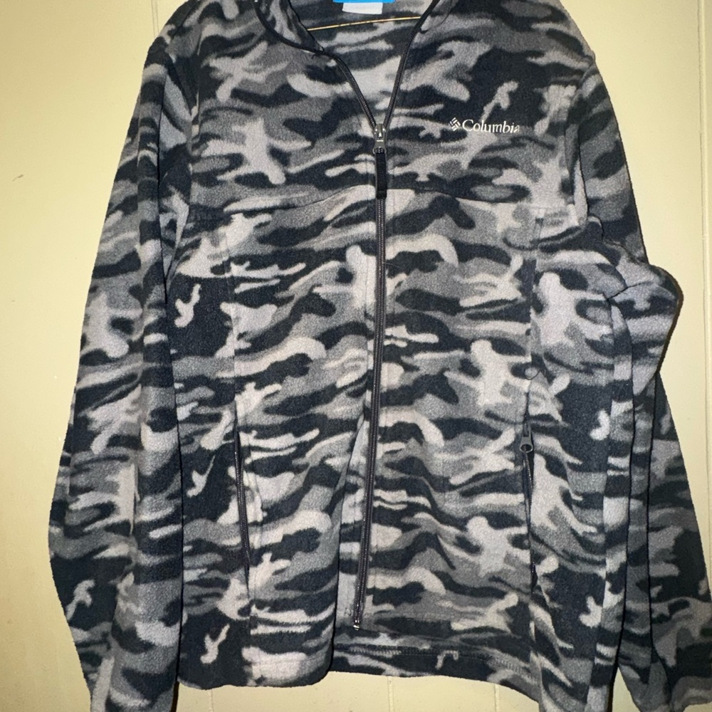 Columbia Black and Gray Camo Kids Jacket